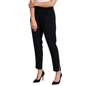 Stella McCartney Women's Black Joggers Elastic Waist Zipper Ankle Size 44 (S-M)